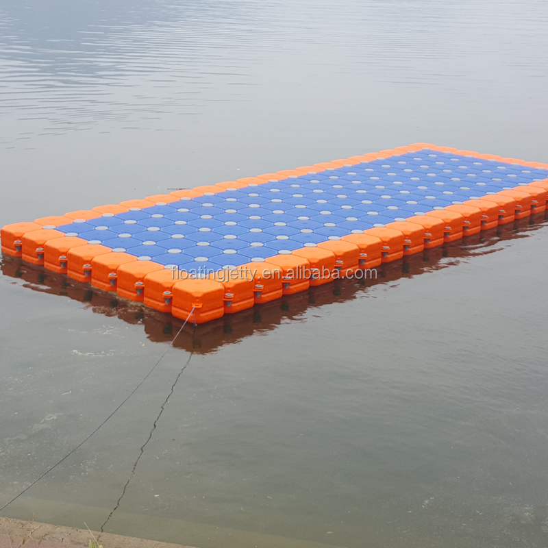 Plastic floating pontoon platform