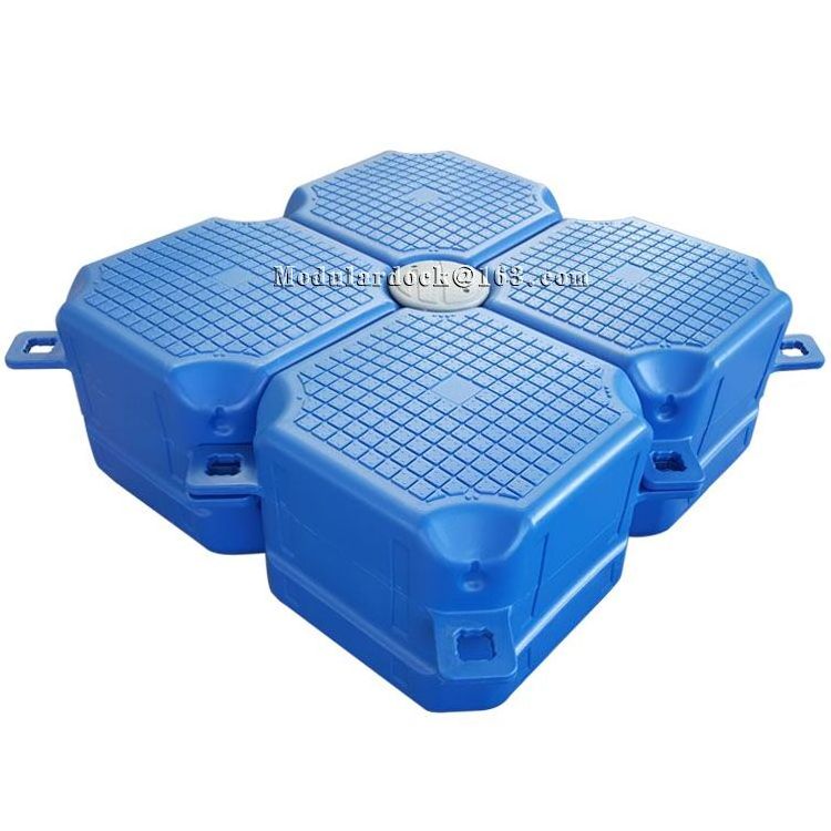 Plastic pontoon floating platform