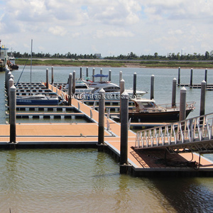 aluminum or steel floating dock pontoon platform / boat pier design