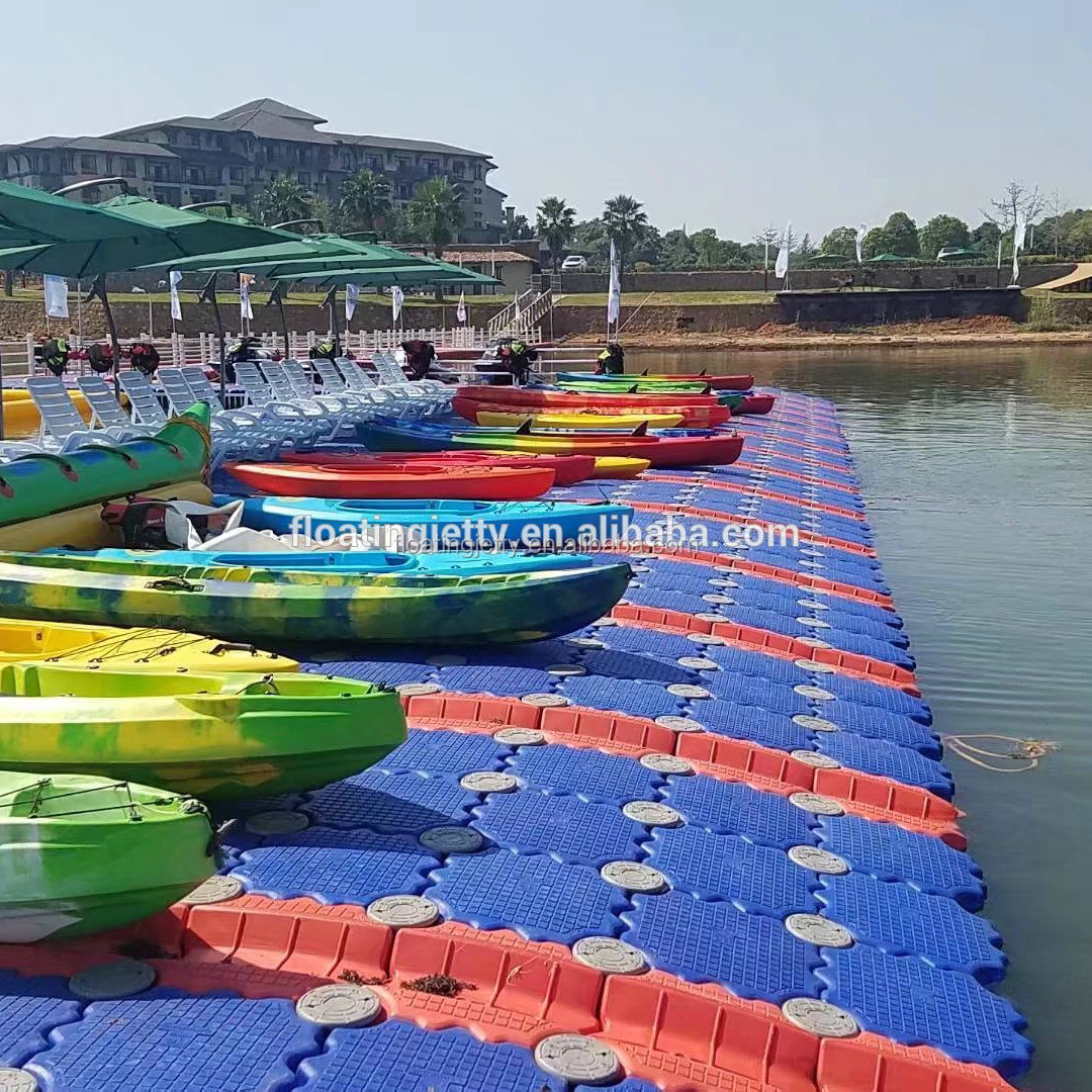 Floating cube dock for jet ski