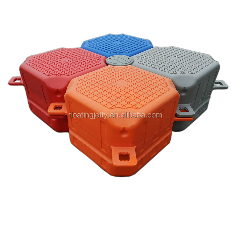 blue or grey colour HDPE plastic water floating buoy platform modular ponton floating dock thailand