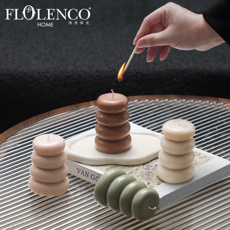 Flolenco Luxury Candle Scented for Home Decor Modern Interior Decoration Fragrance Soy Wax Candle