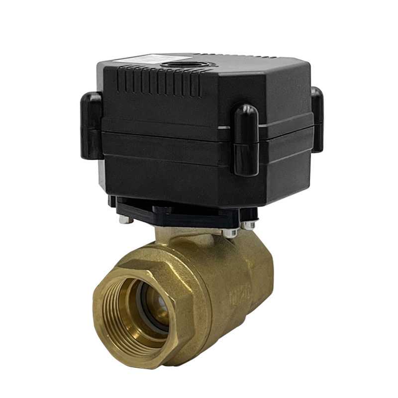 Mini electric motorized automatic shut off valve replacing solenoid valve for remote air water control garden hose