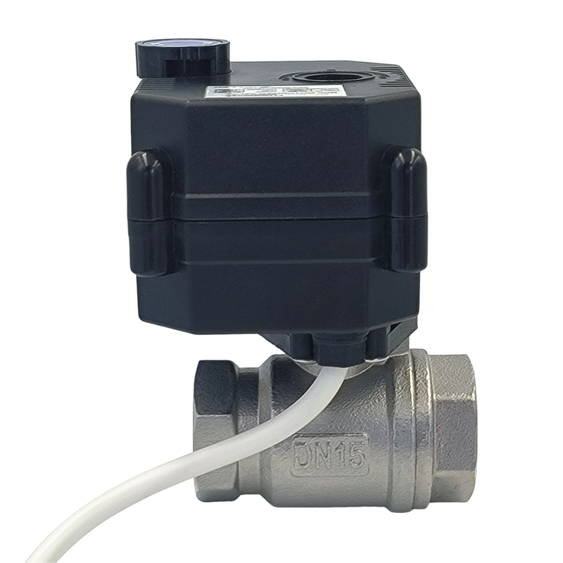 Remote control electric stainless steel motorized water flow shut off ball valve