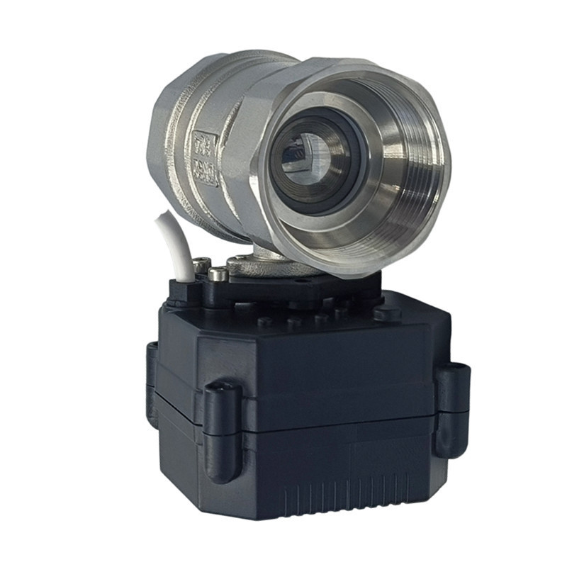 2 way 12V DC24V small electric actuator motorized stainless ball valve  1 3/4 2 inch auto shut off for remote water control