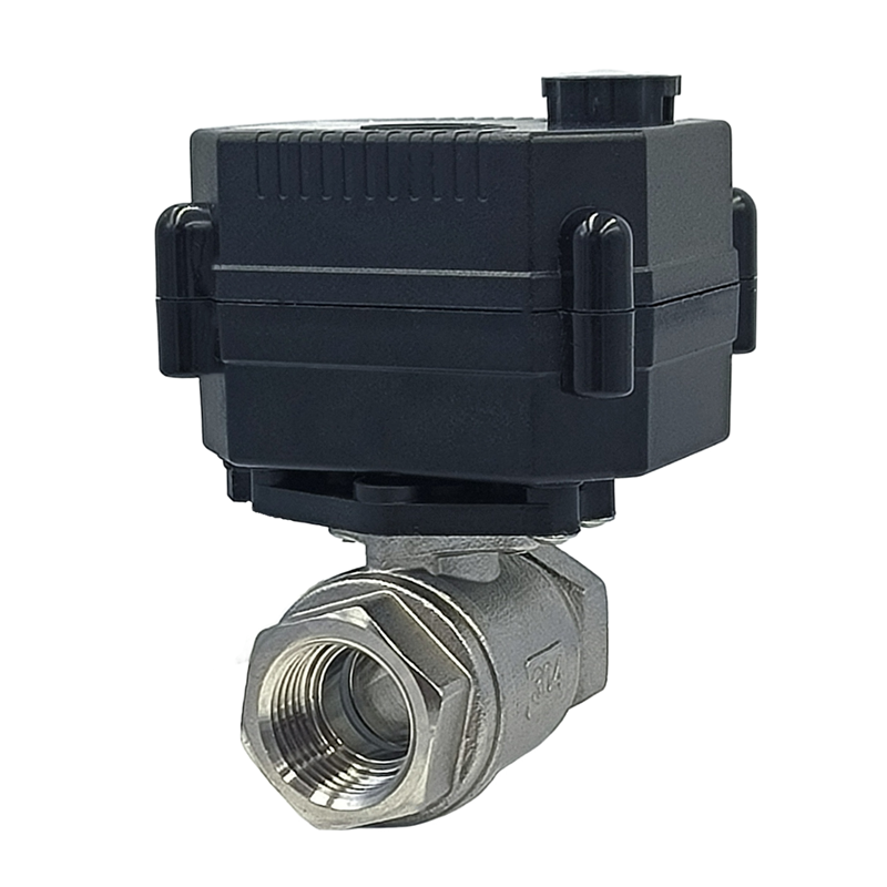 2 way 12V DC24V small electric actuator motorized stainless ball valve  1 3/4 2 inch auto shut off for remote water control