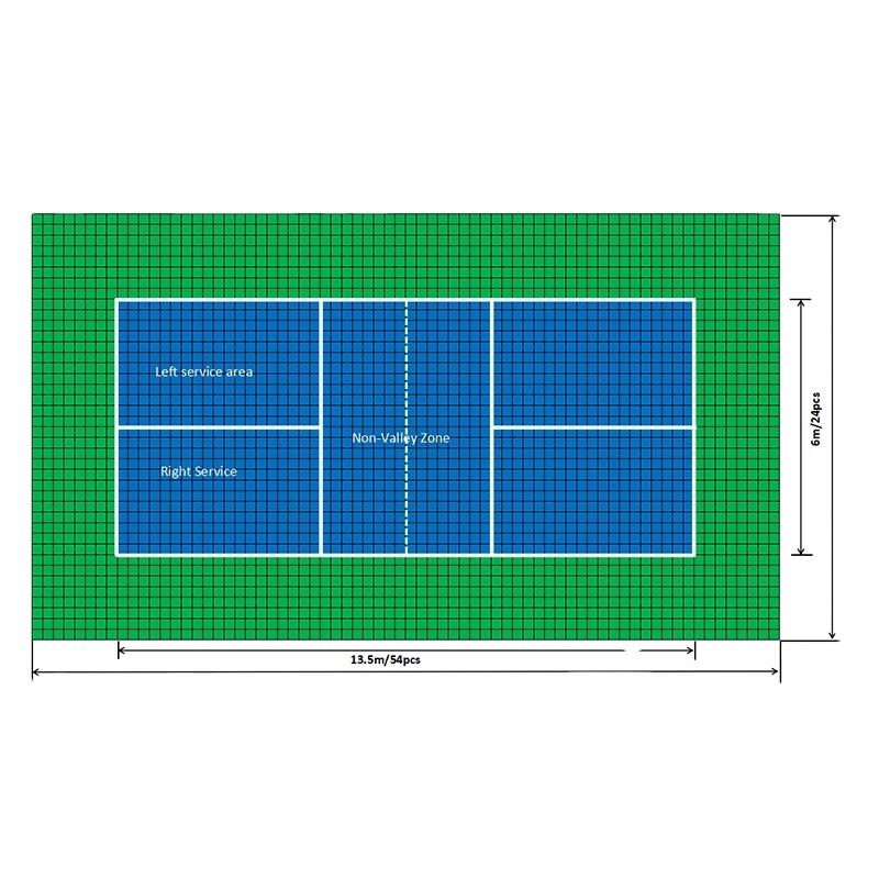 Top quality Suspended Environmental material portable sports interlocking outdoor volleyball tennis pickleball court