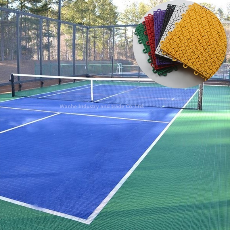 Top quality Suspended Environmental material portable sports interlocking outdoor volleyball tennis pickleball court