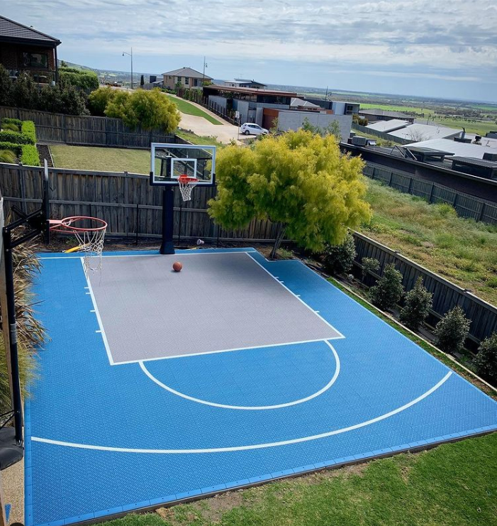 Quickly install cushioned design diy sport synthetic modular tartan mobile basketball court price