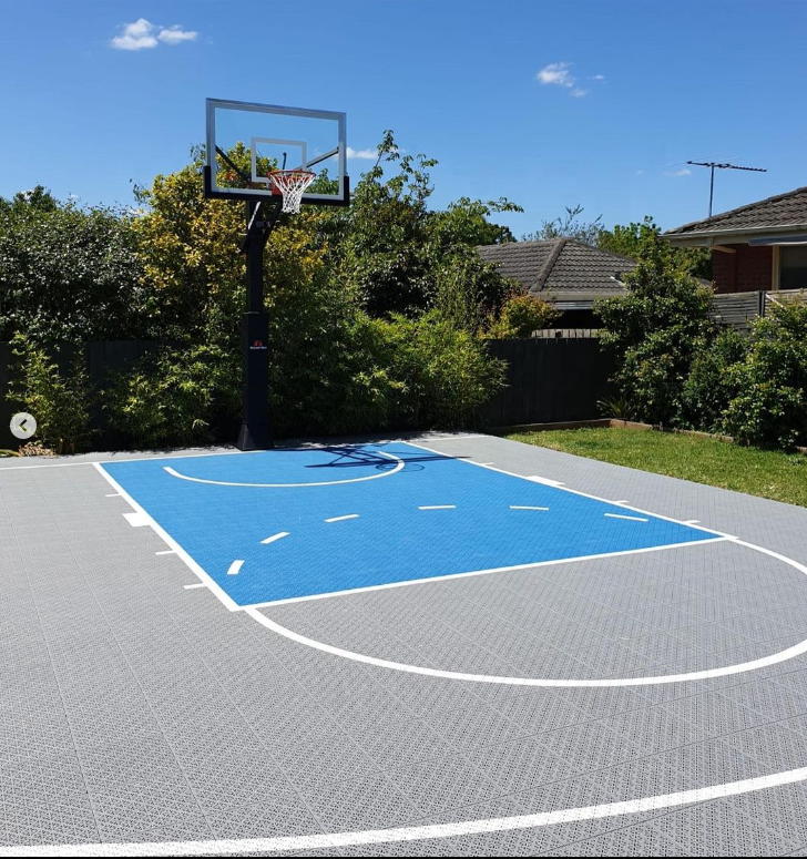 Quickly install cushioned design diy sport synthetic modular tartan mobile basketball court price