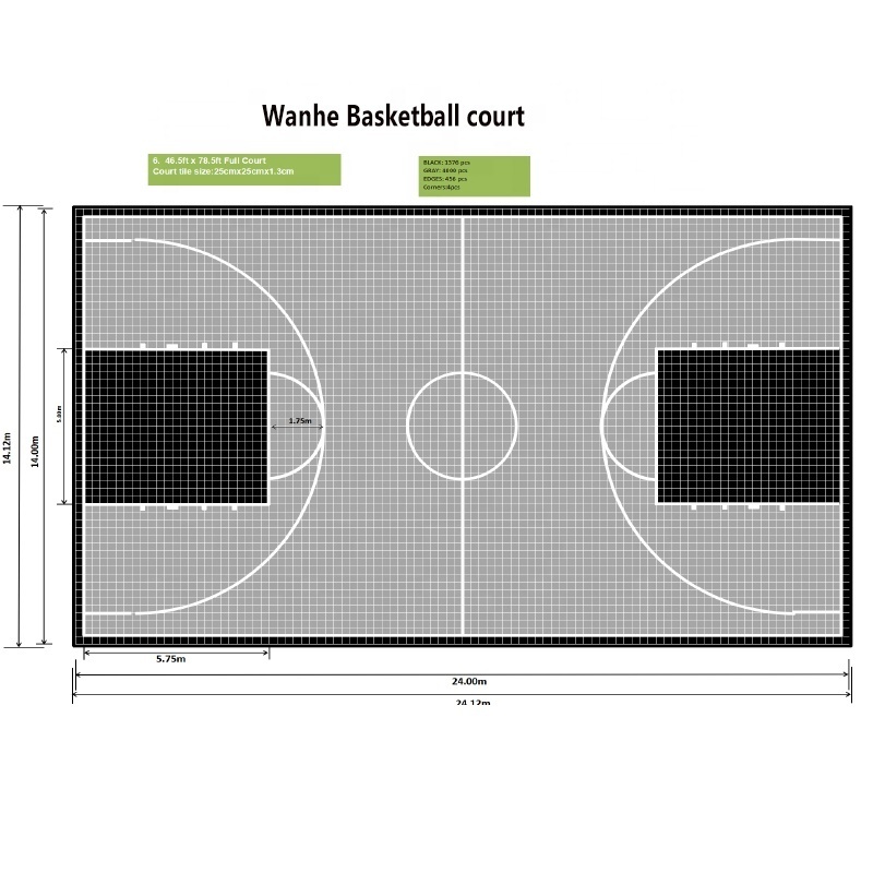 Factory price Top quality Modular deck multi purpose support outdoor DIY interlocking cost to build a basketball  court