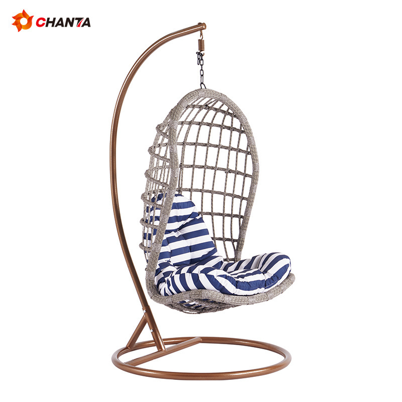 Comfortable Outdoor Swing Chair Hanging Egg Custom Size Egg Swing Chair