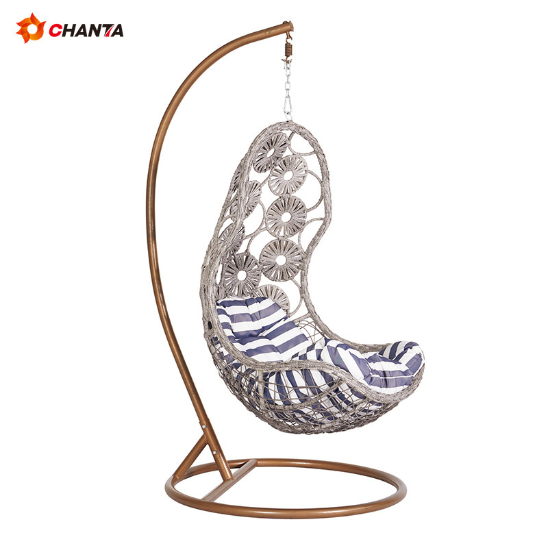 Comfortable Outdoor Swing Chair Hanging Egg Custom Size Egg Swing Chair