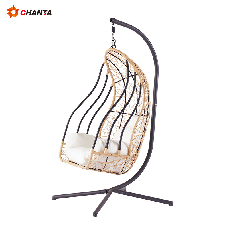 Handcrafted High Quality Outdoor rattan bird's nest  basket chair indoor  hanging chair household swing rattan egg chair