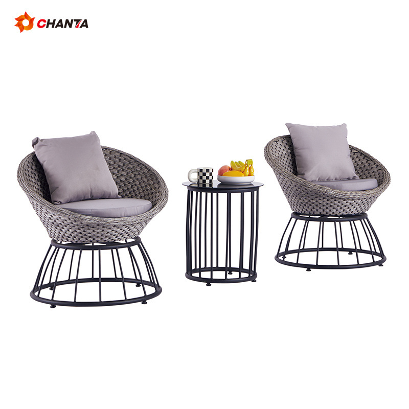 Best Quality Outdoor Garden Table Chair Set PE Rattan 4 Seat Dining Table Folding Patio Furniture Sets