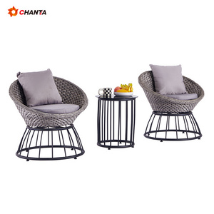 Best Quality Outdoor Garden Table Chair Set PE Rattan 4 Seat Dining Table Folding Patio Furniture Sets