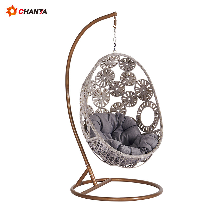 Relaxing and pleasant Living room Chanta Popular Modern  Chairs Transparent  Egg Chair Swing with Stand Bubble Chair Gold