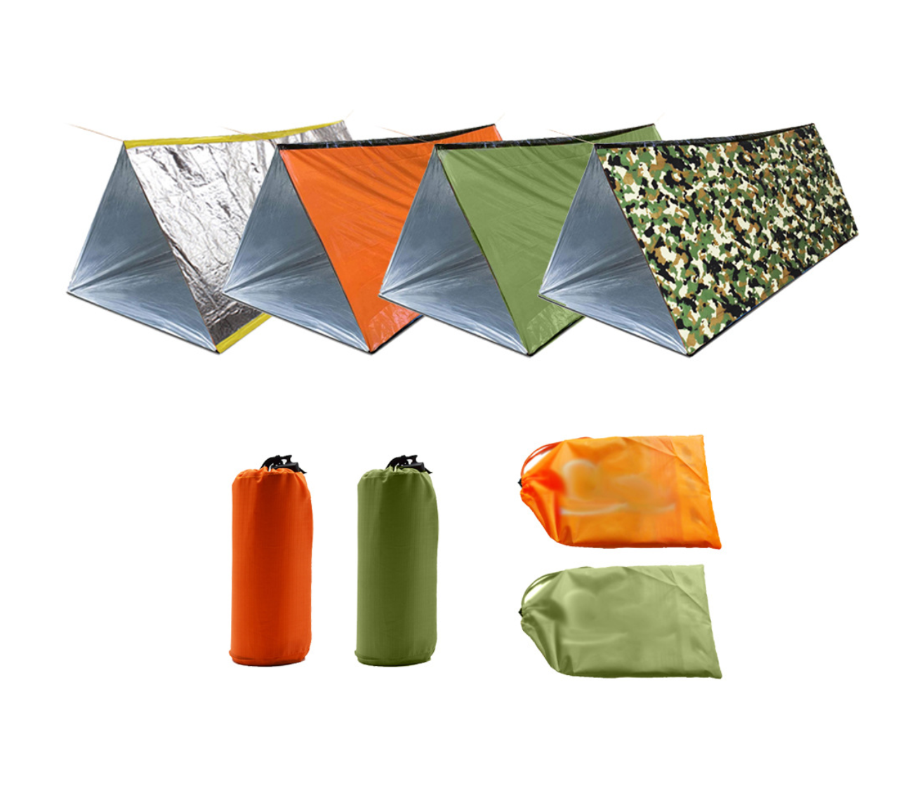 Survival simple single-layer warm tent earthquake relief insulation emergency triangle aluminum film tent first aid tent