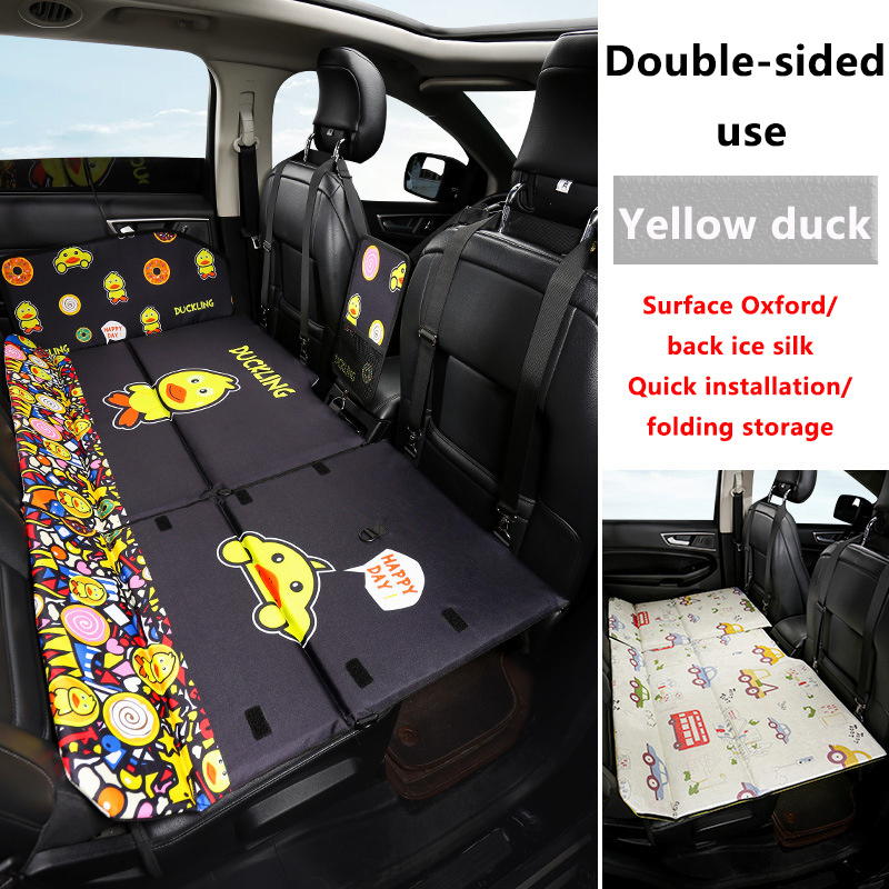 Car Travel Bed Double Folding Camping Bed For Car Backseat SUV Air Mattress Saloon Mpv DIY Rear Seat For Car Beds Traveling