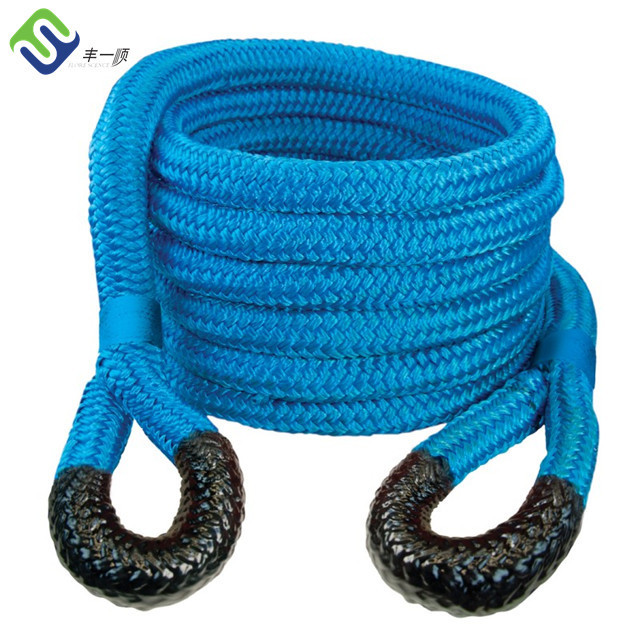 High tensile double braided nylon recovery tow rope for trucks