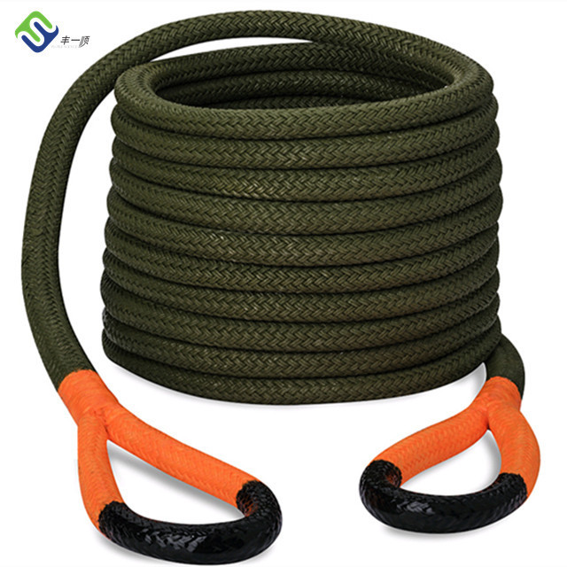 High tensile double braided nylon recovery tow rope for trucks