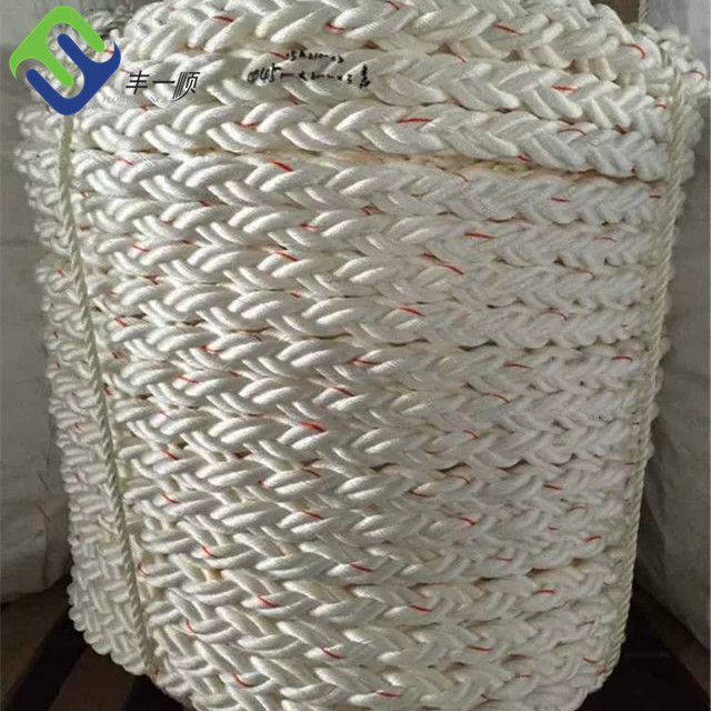 Barge And Dredge Working 36mm*220m Polyester 8 Strand General Vessel Mooring Marine Rope