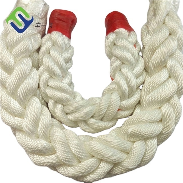 Polyamide Mooring Haswer Rope 8/12 Strands Nylon Braided Rope For Marine Anchor Rope 64mm