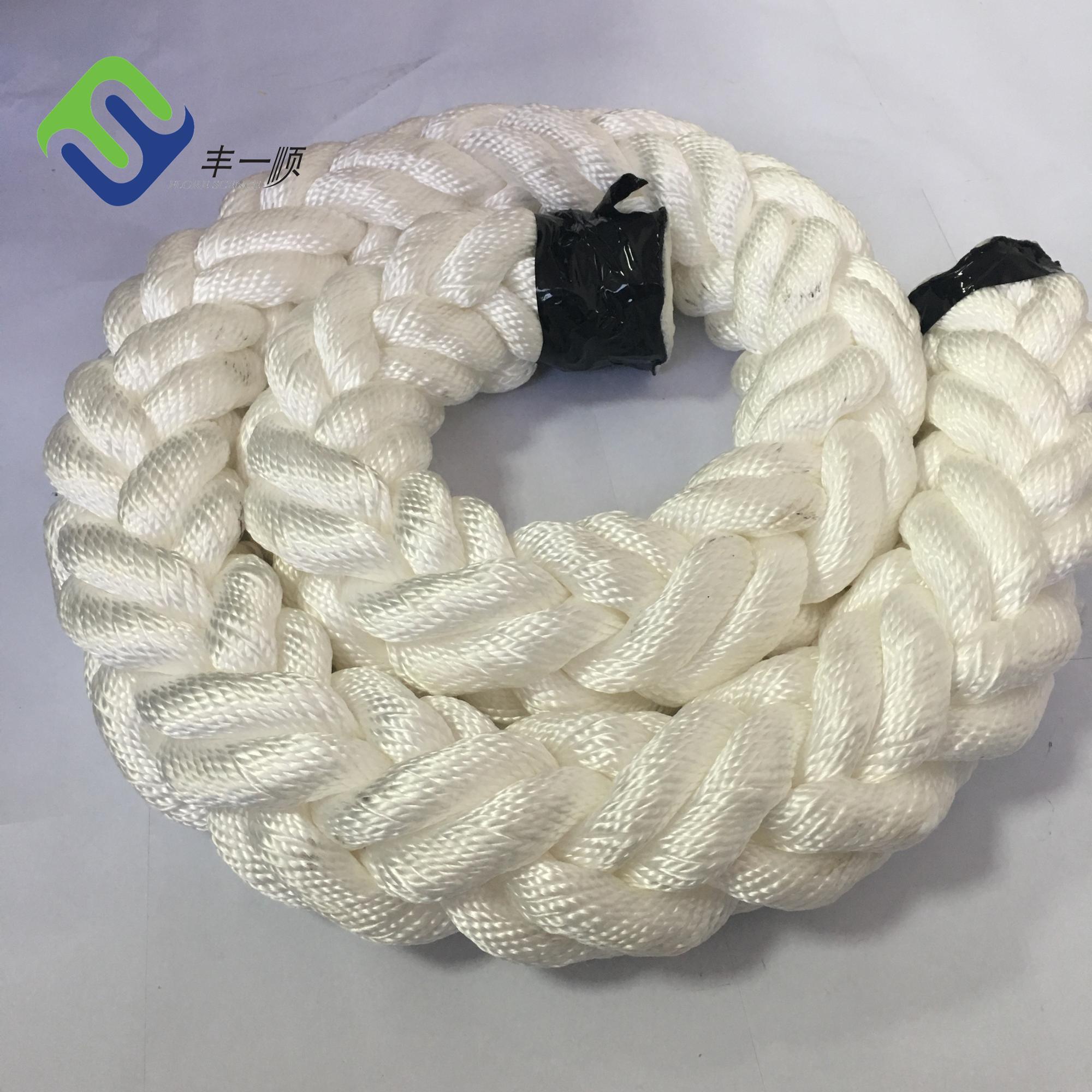 Barge And Dredge Working 36mm*220m Polyester 8 Strand General Vessel Mooring Marine Rope