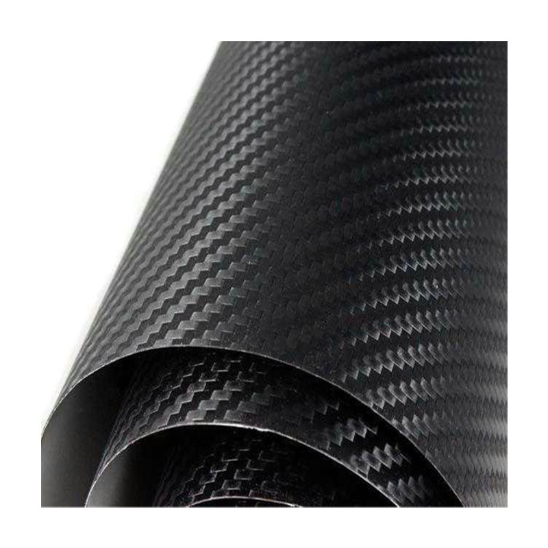 Self Adhesive PVC Material Car Decoration Air Release Black 3D Carbon Fiber Vinyl Film Wrapping Film