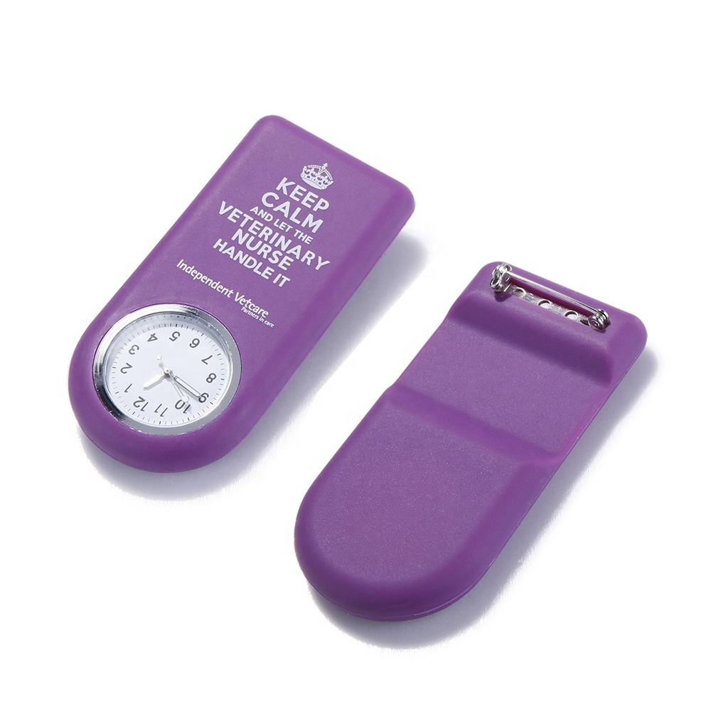 Promotional Gift Rubber Silicone Doctor Pocket Watch Breast Nurse FOB Watch For Nurses