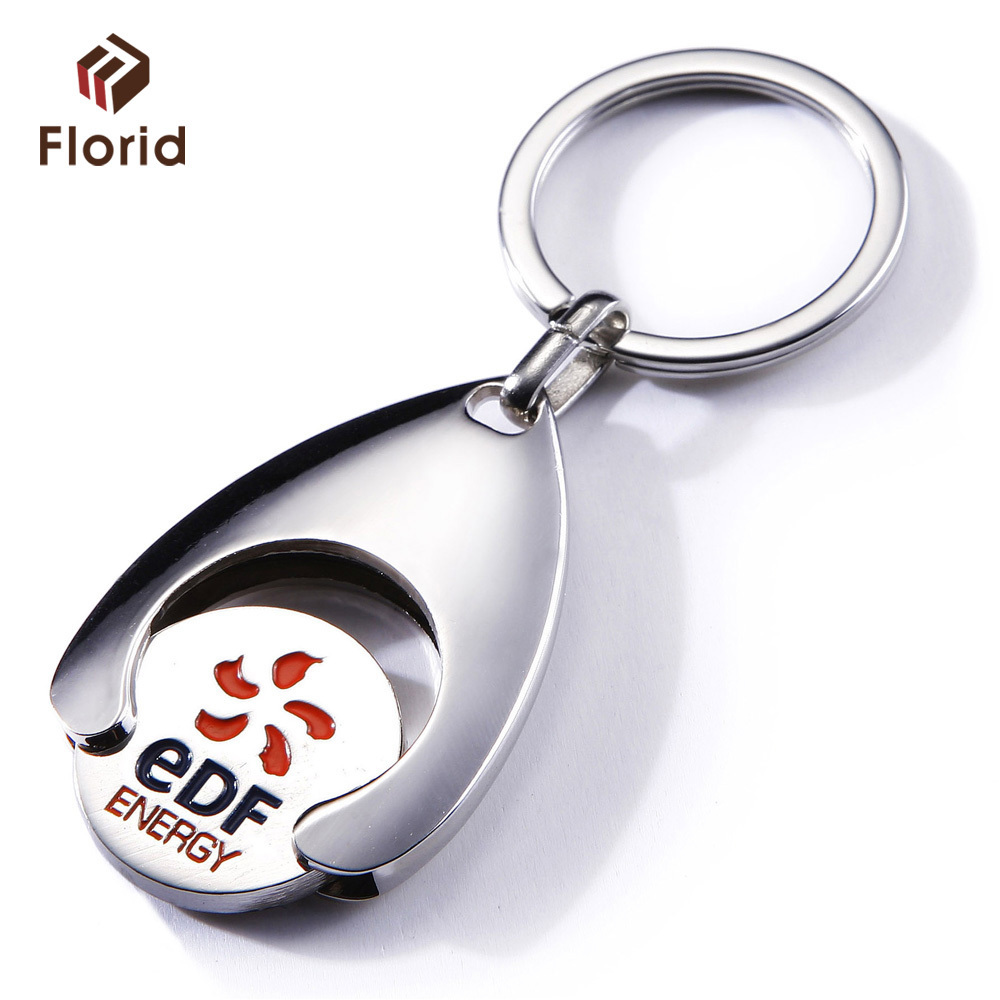 Factory Price Custom Made Europe Keychain High Quality  Token Coin Key Chain Key Ring