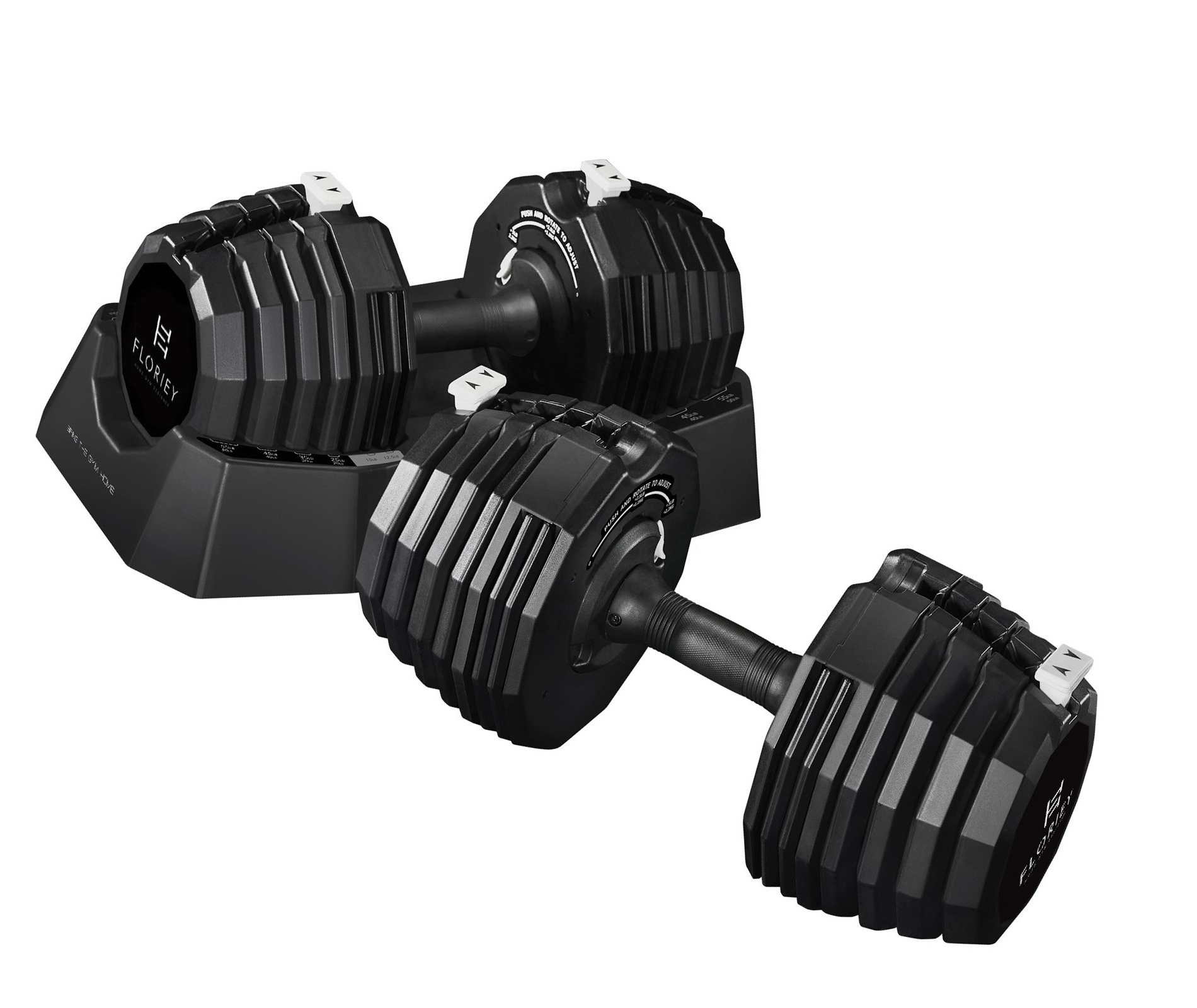 Wholesale 55LB Rubber Coated Adjustable Dumbbell 25KG sport equipment training