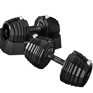 Wholesale 55LB Rubber Coated Adjustable Dumbbell 25KG sport equipment training