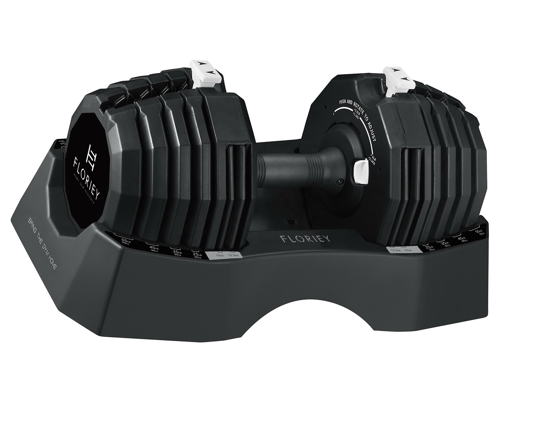 Wholesale 55LB Rubber Coated Adjustable Dumbbell 25KG sport equipment training