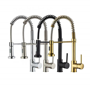 pull out brass hot and cold water kitchen faucet