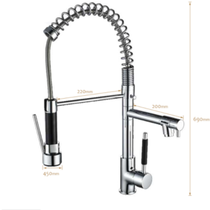 Hot Sale 360 Degree Rotating Pull Out Kitchen Faucet Deck Mounted Single Handle Kitchen Tap