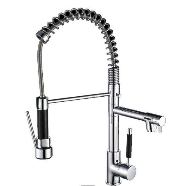 Hot Sale 360 Degree Rotating Pull Out Kitchen Faucet Deck Mounted Single Handle Kitchen Tap