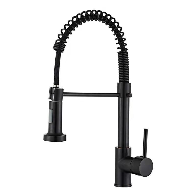 pull out brass hot and cold water kitchen faucet