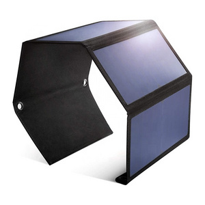 28W Usb Ports Solar Charger 5V 4.8A Foldable Portable Solar Phone Charger With Solar Panel Compatible With Phone