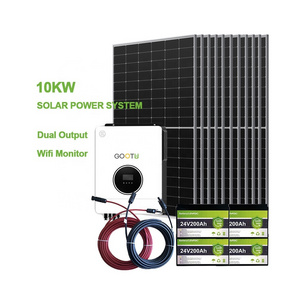 GOOTU 10KW Solar System For Home Residential Photovoltaic Energy System 48V 230VAC Solar Power System With Lithium Ion Battery