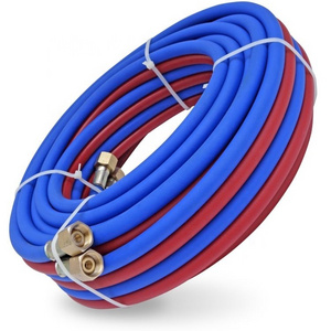 8mm 15M High Pressure Hose Pipe PVC Flexible Air Compressor Hose Twin Welding Hose Double Layer Trachea