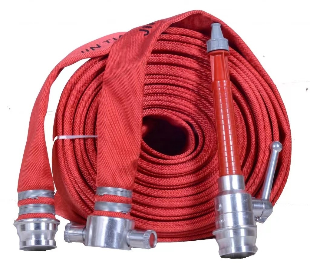 1 inch Fire  Lay Flat Hose Pipe  Water Discharge Pump Layflat Hose  cotton canvas fire hose