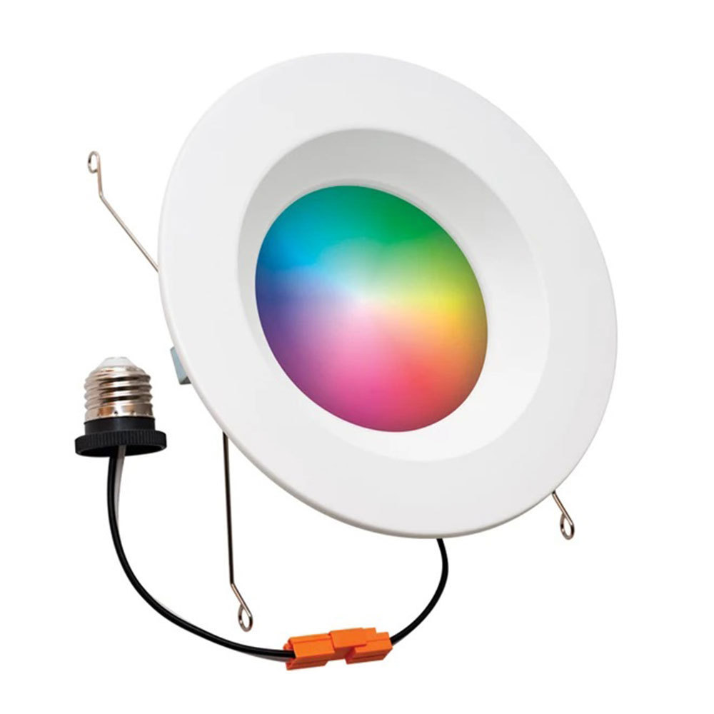 USA IN STOCK RGB 6 Inch 10W Recessed Downlight Wi-Fi LED Can Lights APP Control Compatible with Alexa