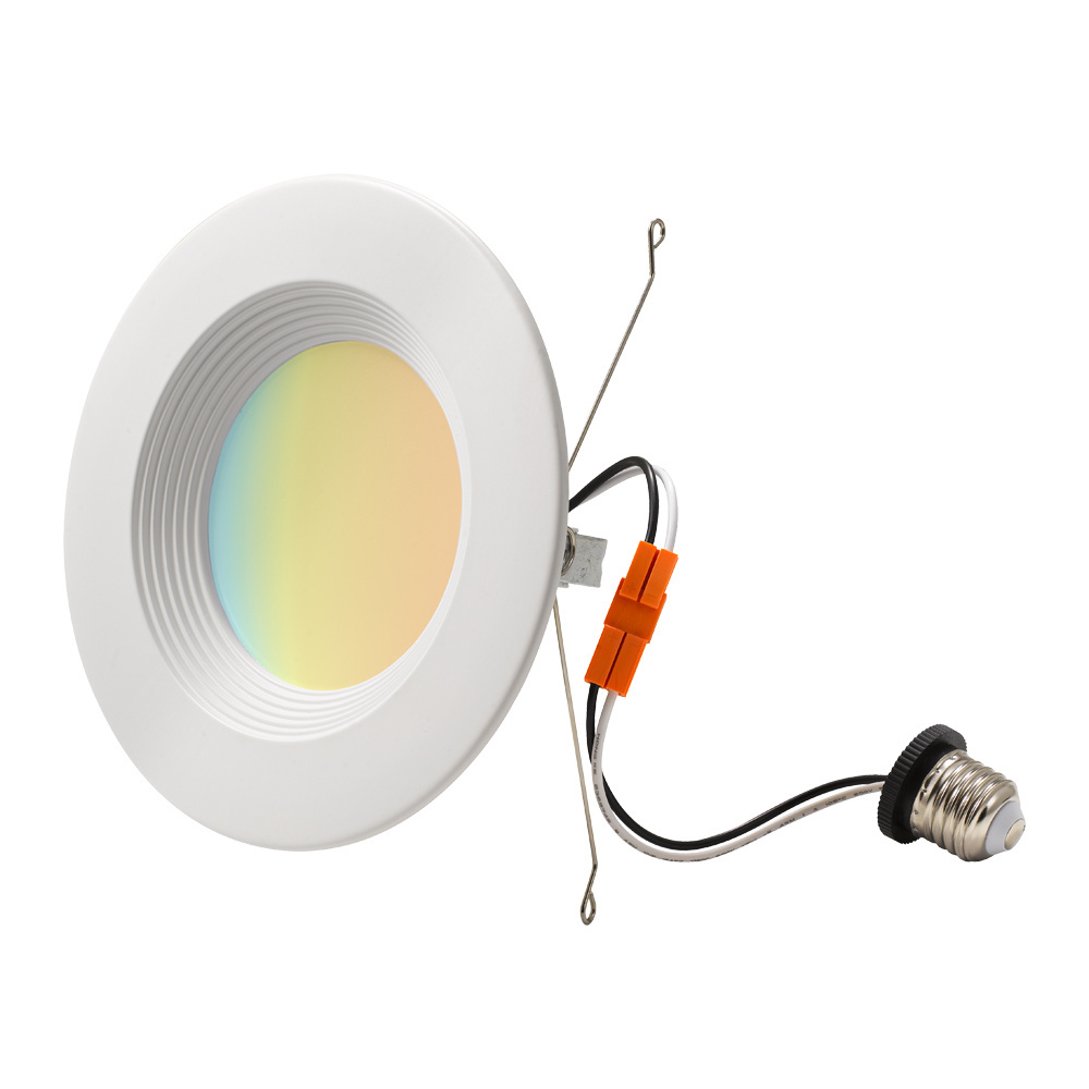 USA IN STOCK RGB 6 Inch 10W Recessed Downlight Wi-Fi LED Can Lights APP Control Compatible with Alexa