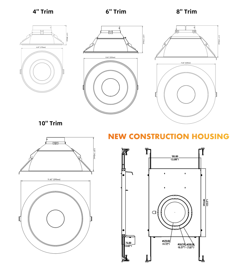 Led Downlight Recessed 12 16 20watt Led Downlight Aluminum Housing 720 To 3000 Lumens Adjustable Led Commercial Down Light