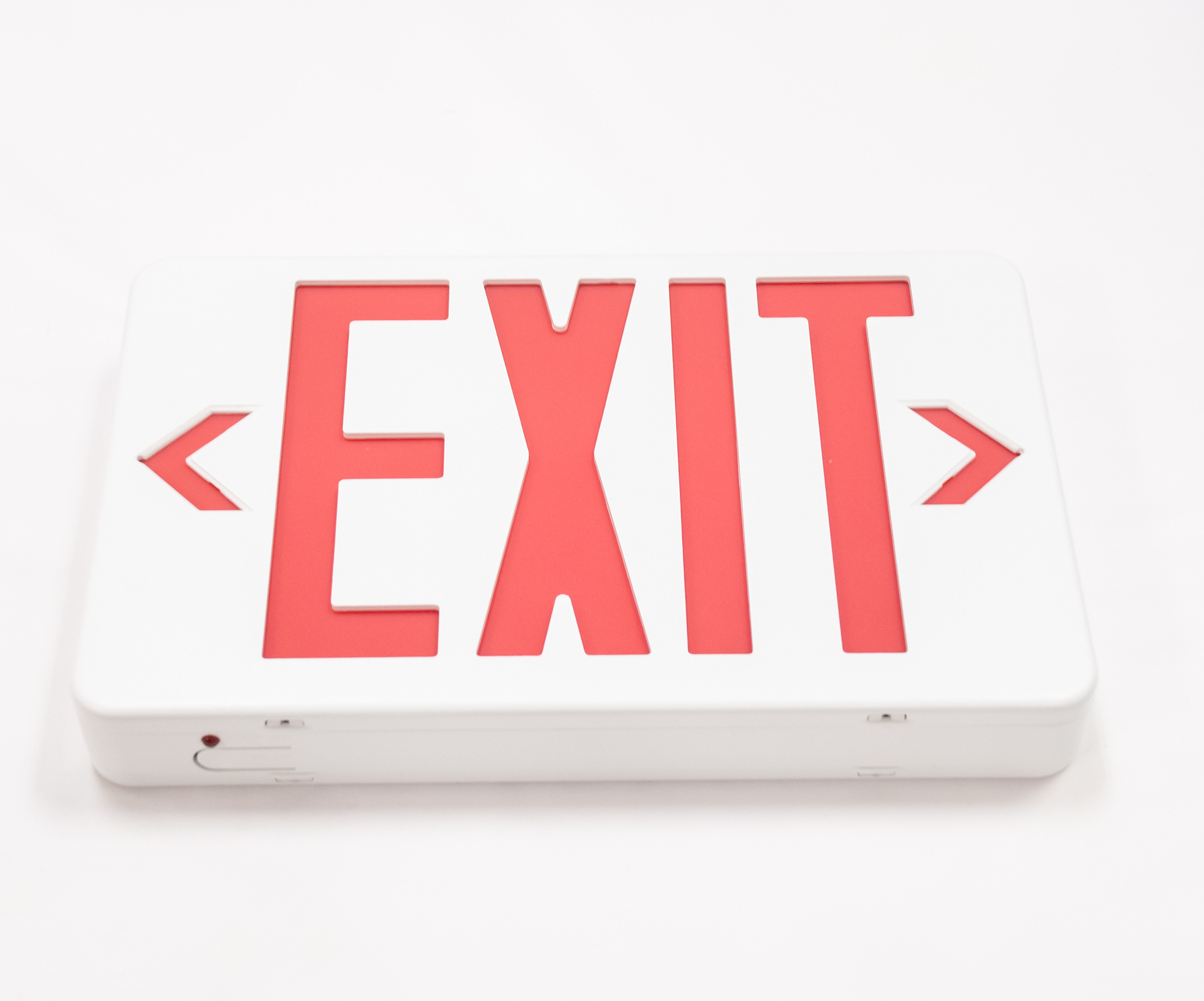 Wall Mounted Red LED Recharged Exit Sign Emergency Exit Lights with Backup Battery