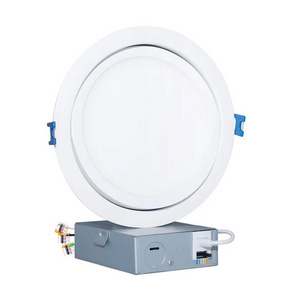 CCT Gimbal Degree Rotation ETL 6 Inch 9W 12W Recessed Round Led Panel Light Swivel Led Gimble Downlight