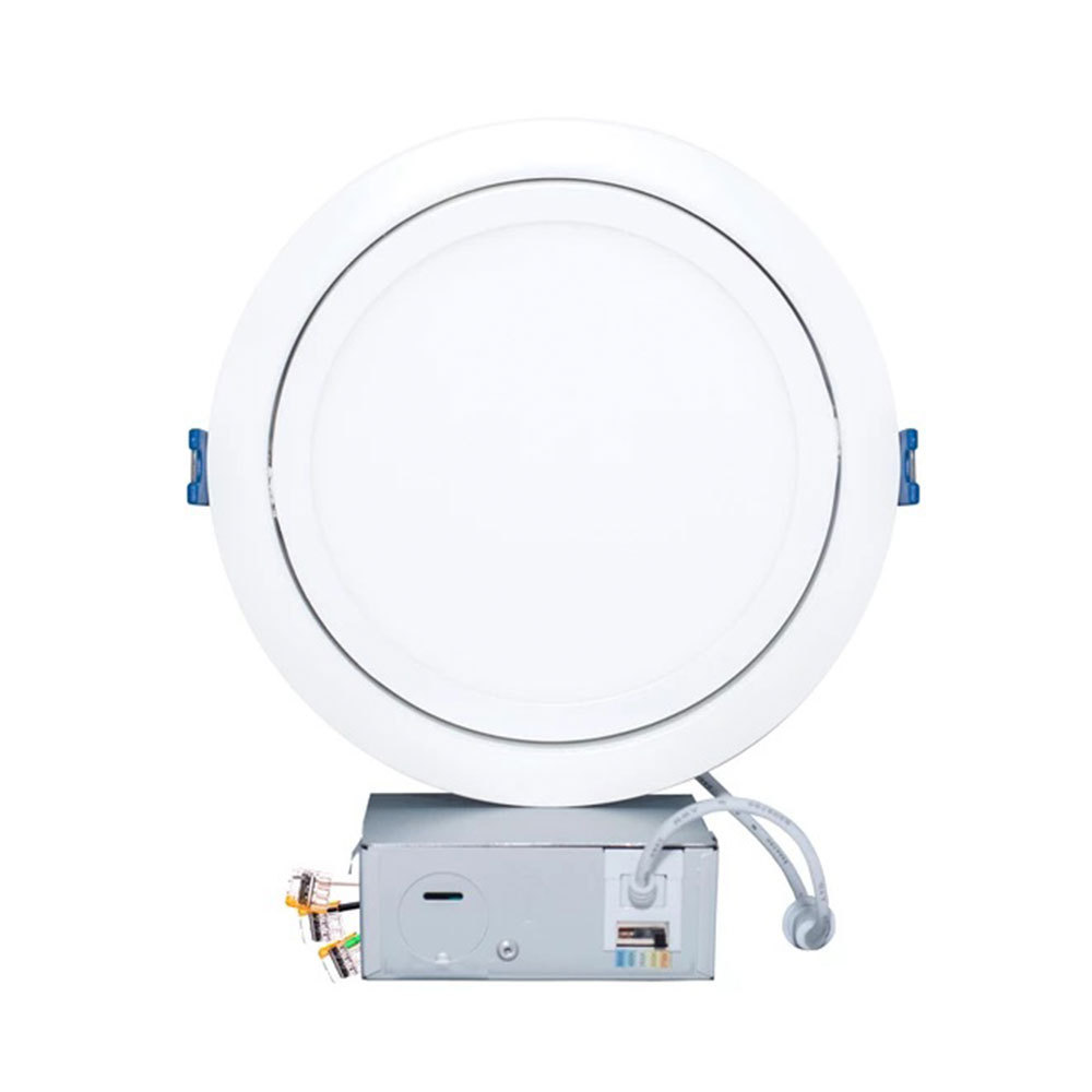 CCT Gimbal Degree Rotation ETL 6 Inch 9W 12W Recessed Round Led Panel Light Swivel Led Gimble Downlight