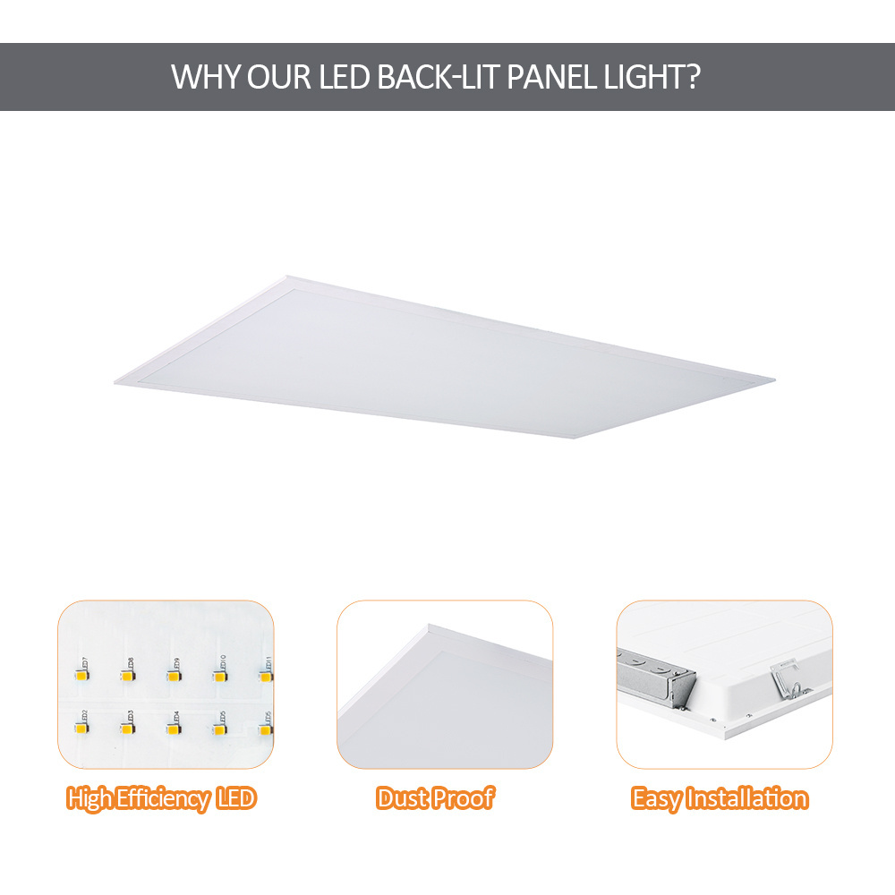 US In stock led panel light 120-277v back-lit flat ceiling panels light 2x2 FT and 2x4 FT dimmable