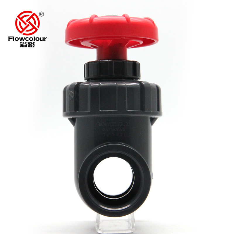 Flowcolour  20-63mm  PVC Gate Valve  Wheel Handle Plastic Gate Valve For Fish Tank Aquarium And Sewage Treatment 20mm plugs